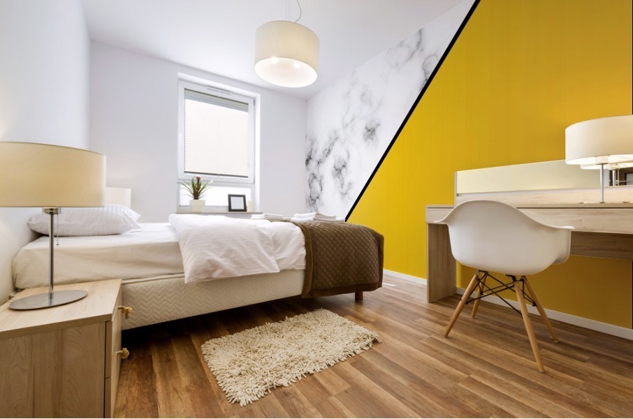 ABSTRACT MODERN YELLOW MARBLE Mural print