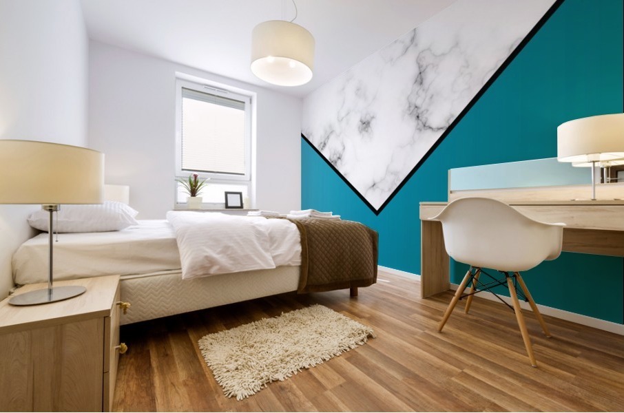 ABSTRACT TURQUOISE MODERN MARBLE Mural print