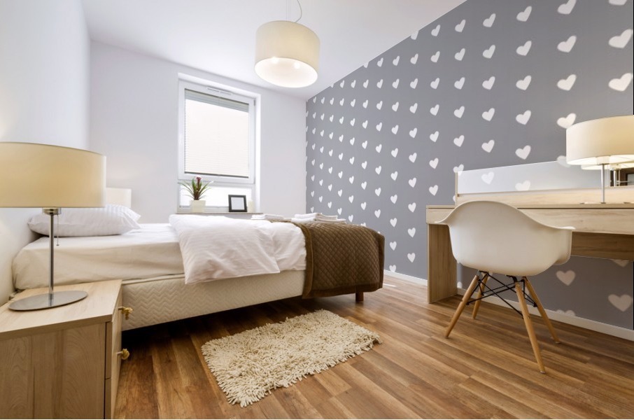 Bronze Heart Shape Pattern Mural print