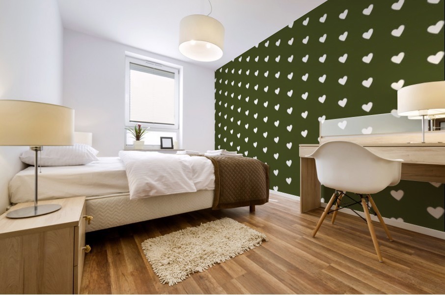 Army Heart Shape Pattern Mural print