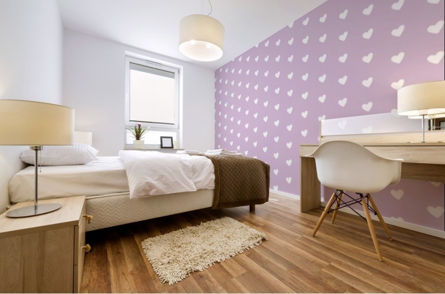 Thistle Heart Shape Pattern Mural print