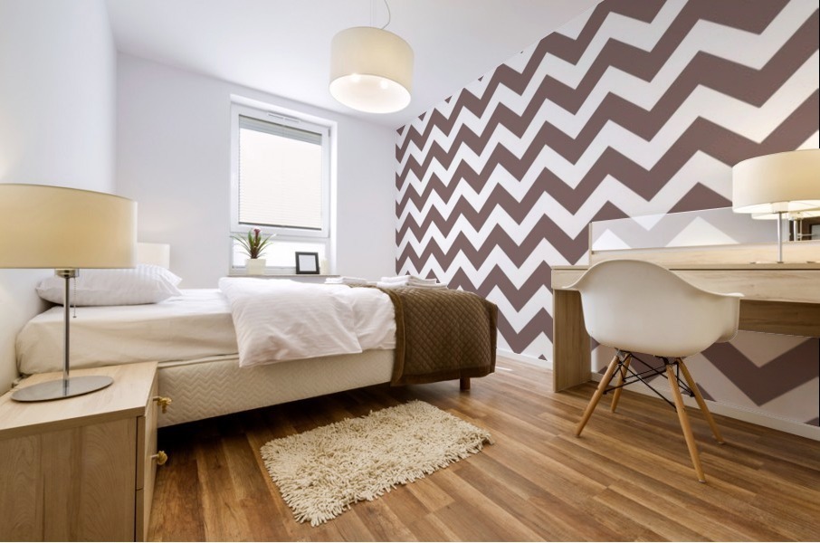 CHOCOLATE CHEVRON Mural print