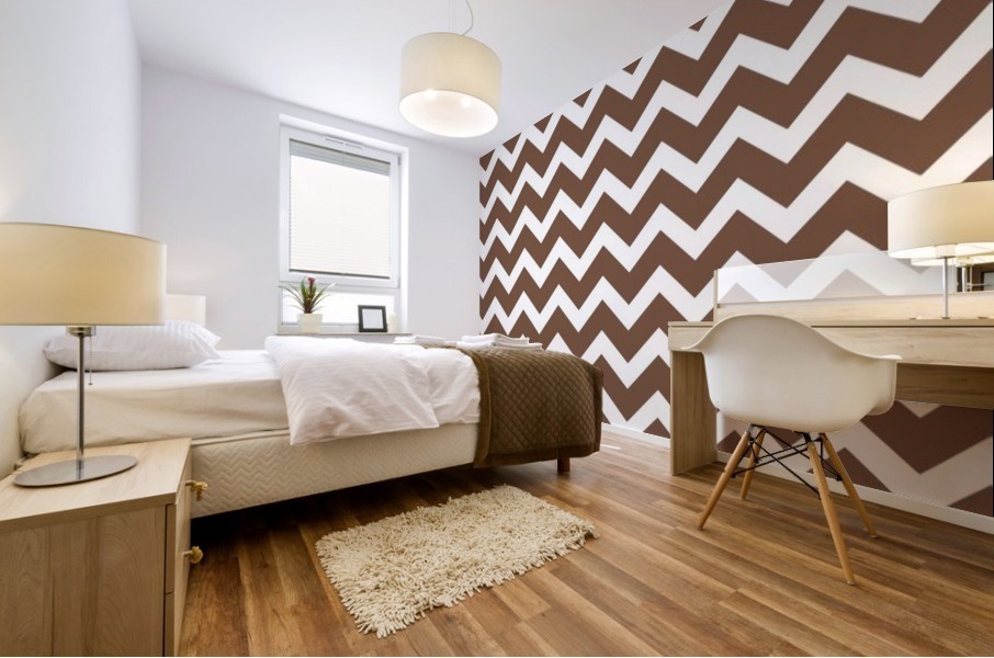 BROWNSTONE CHEVRON Mural print