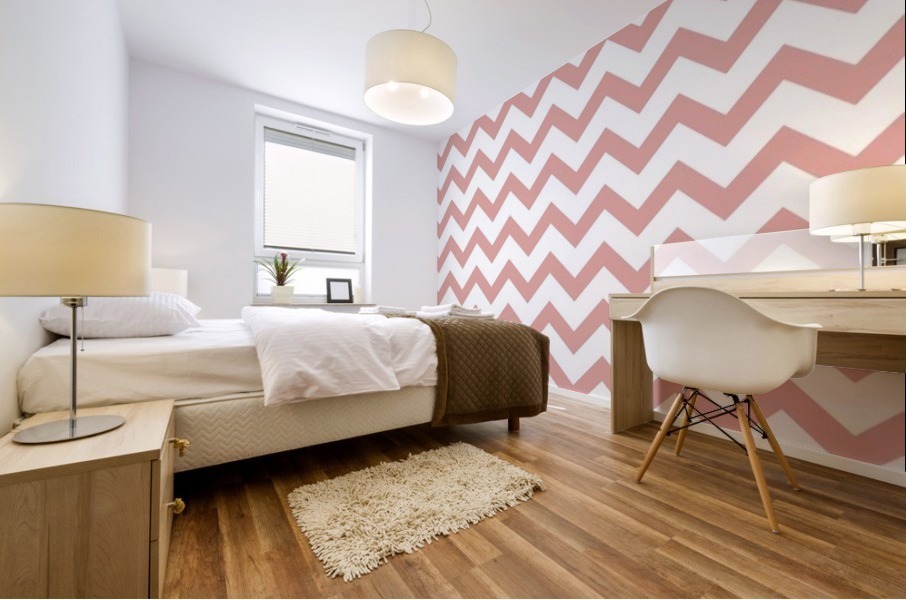 BLUSH CHEVRON Mural print