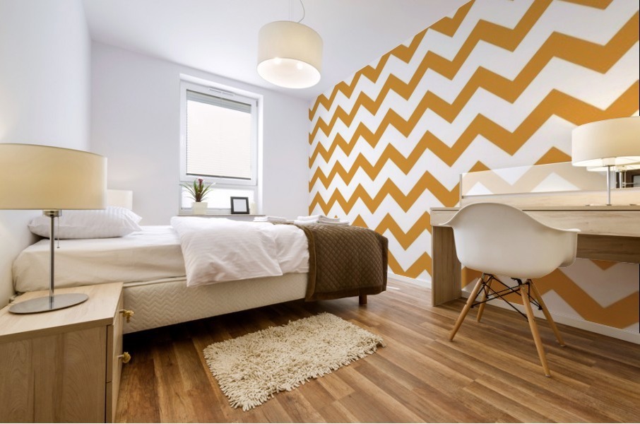 MUSTARD CHEVRON Mural print