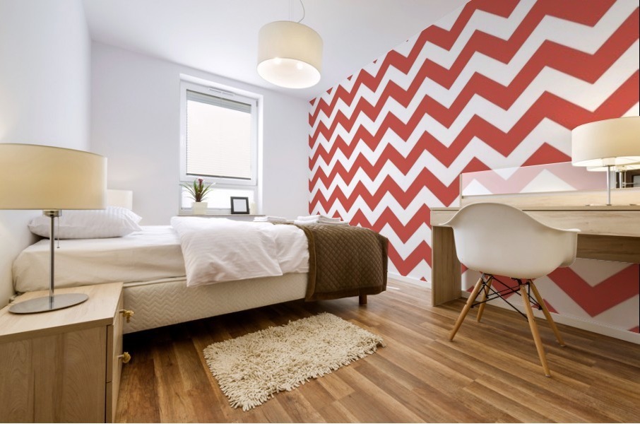 PUMPKIN CHEVRON Mural print