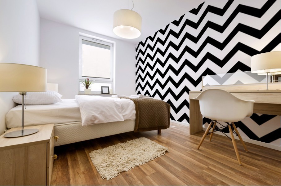 WHITE CHEVRON Mural print