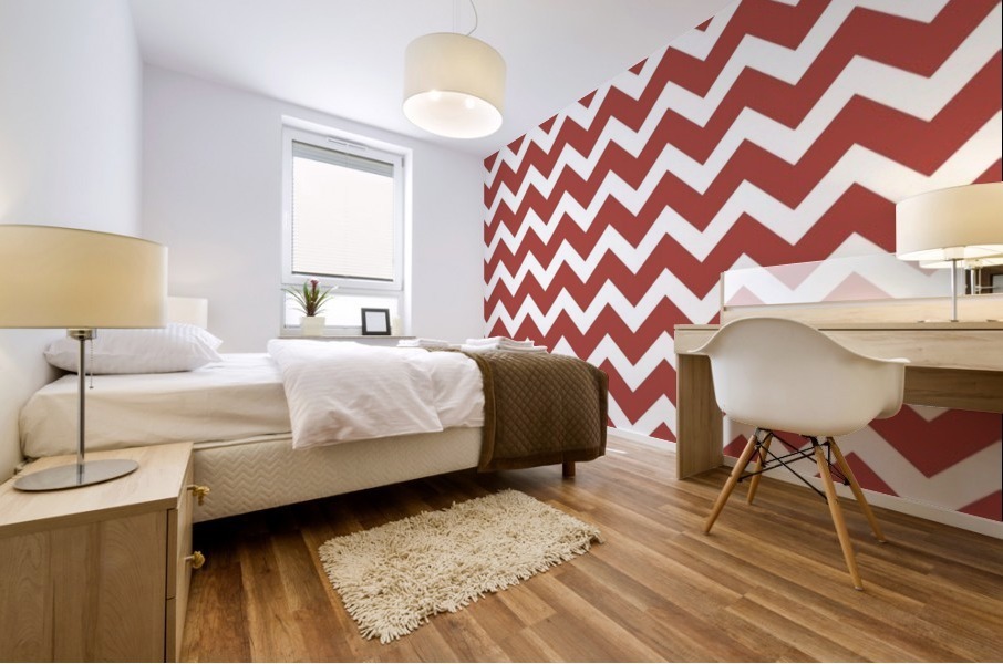 TUSCAN RED CHEVRON Mural print
