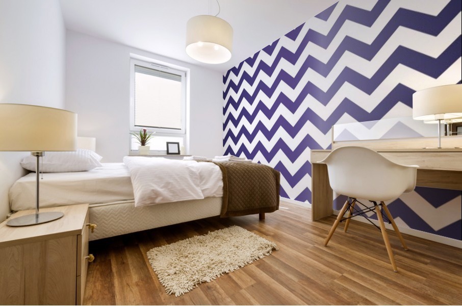 EGGPLANT CHEVRON Mural print