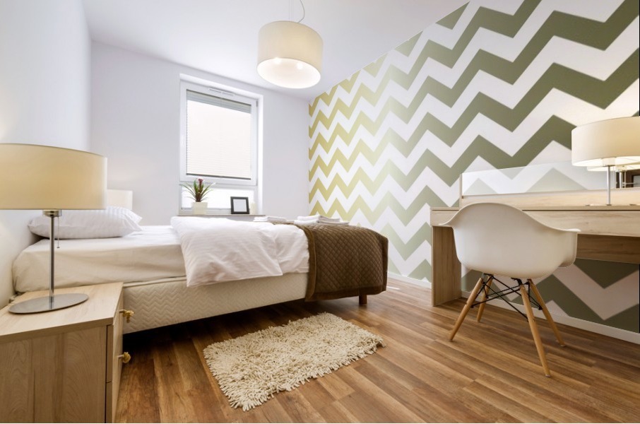 GOLDEN BERYL CHEVRON Mural print