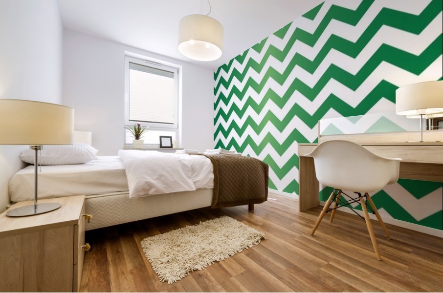 EMERALD CHEVRON Mural print