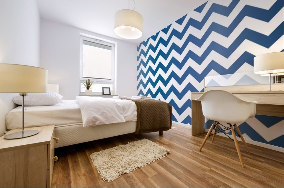 BLUEBERRY CHEVRON Mural print