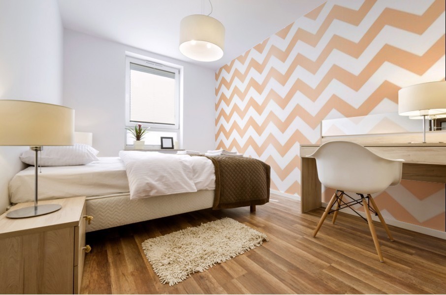 ORANGE CHEVRON Mural print