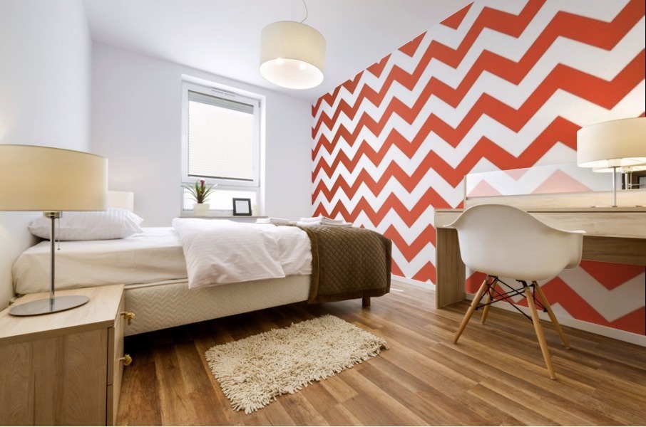 TOMATO CHEVRON Mural print