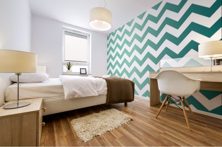 JADE CHEVRON Mural print