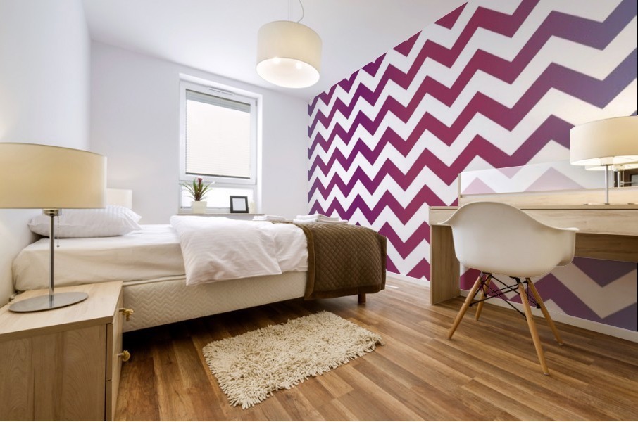 PLUM CHEVRON Mural print