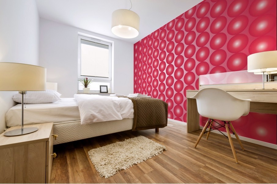 Red Pearl Pattern Impression murale
