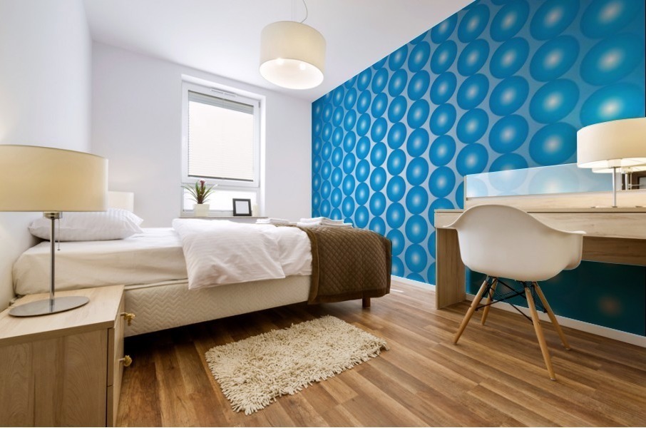 Blue Pearl Pattern Mural print