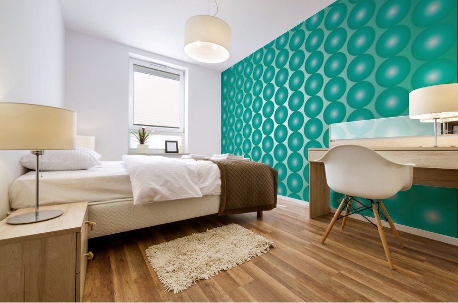 Turquoise Pearl Pattern Mural print