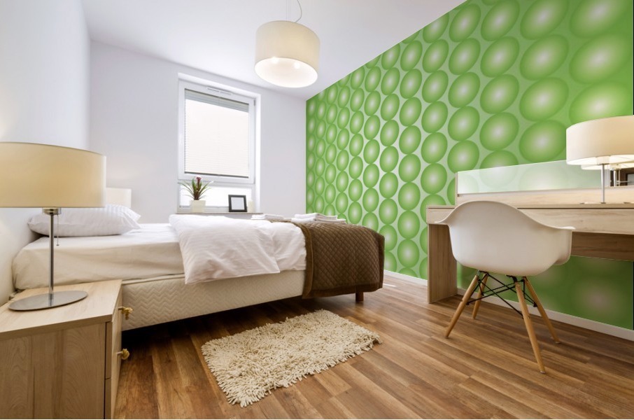 Yellow Green Pearl Pattern Mural print