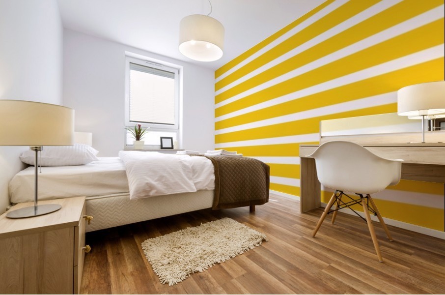 Yellow  Stripes Mural print
