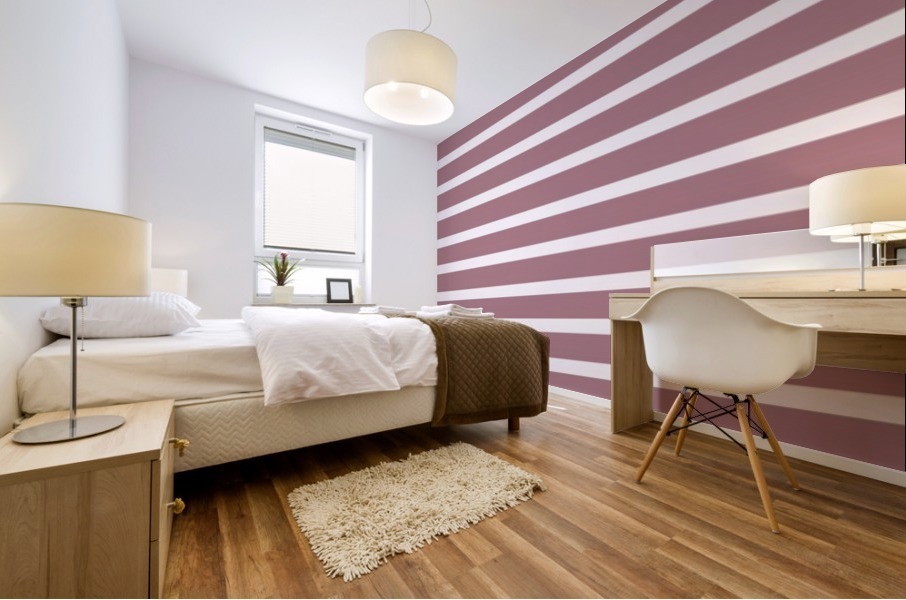 ROSY BROWN Stripes Mural print