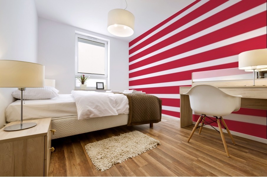 RASPBERRY Stripes Mural print