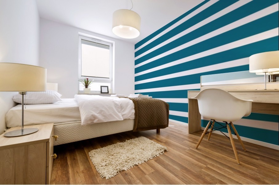 TEAL Stripes Mural print