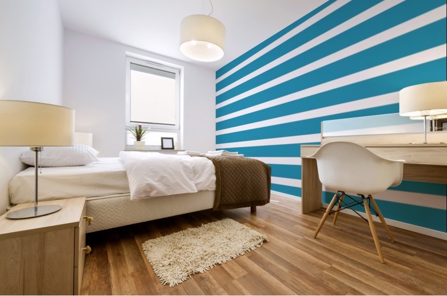 SHUTTER BLUE Stripes Mural print