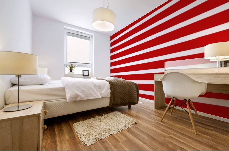 STRAWBERRY Stripes Mural print