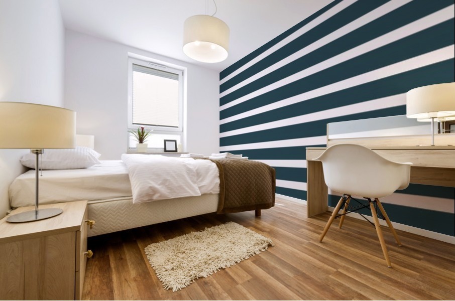 NAVY BLUE Stripes Mural print