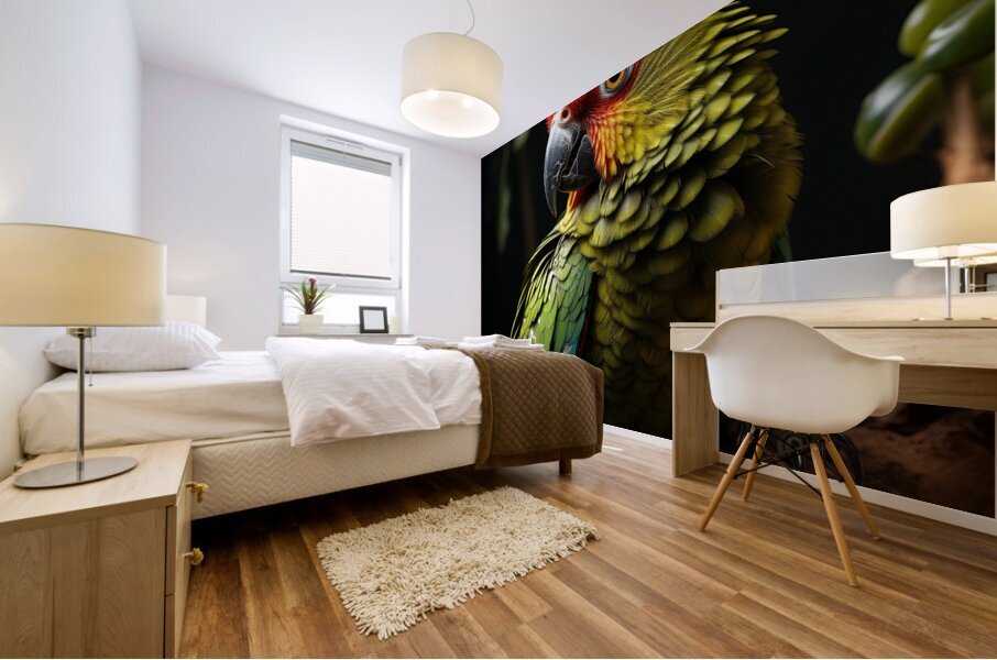 Cute Macaw Mural print