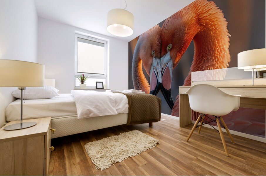 Eternal Flamingos Mural print