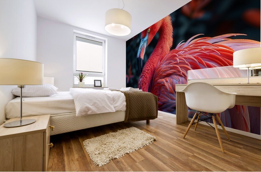 Tranquil Flamingo Mural print