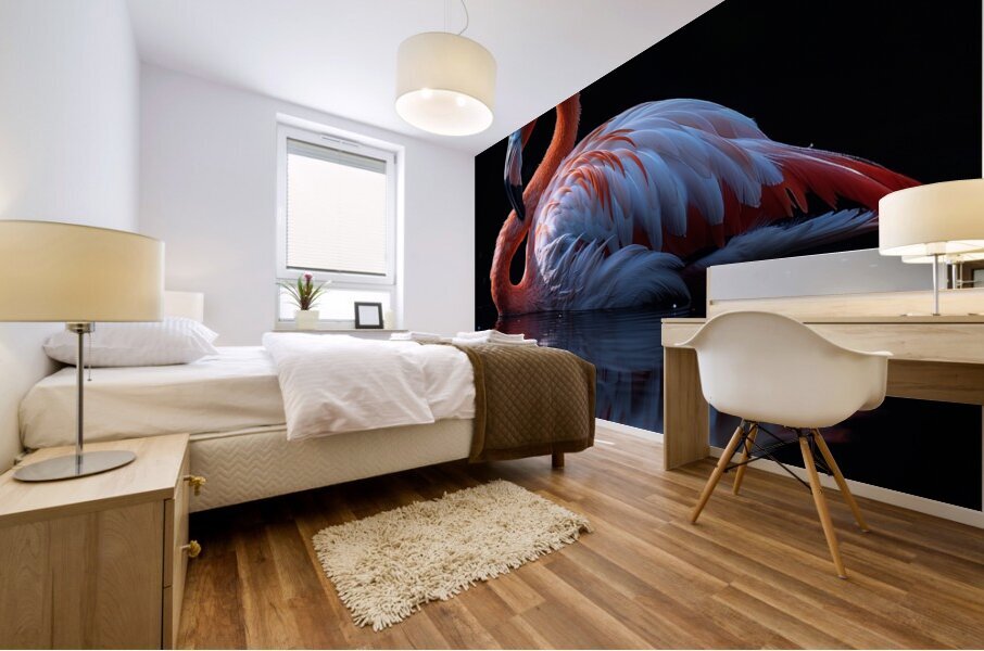Charming Flamingo Mural print