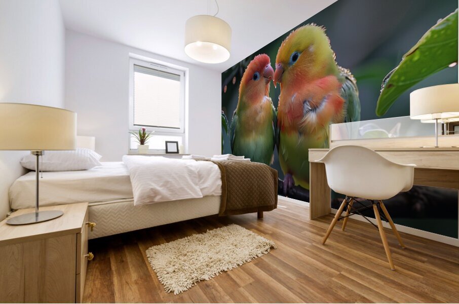 Romantic Lovebird Mural print