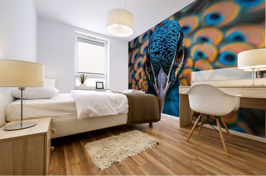 Captivating Peacock Mural print