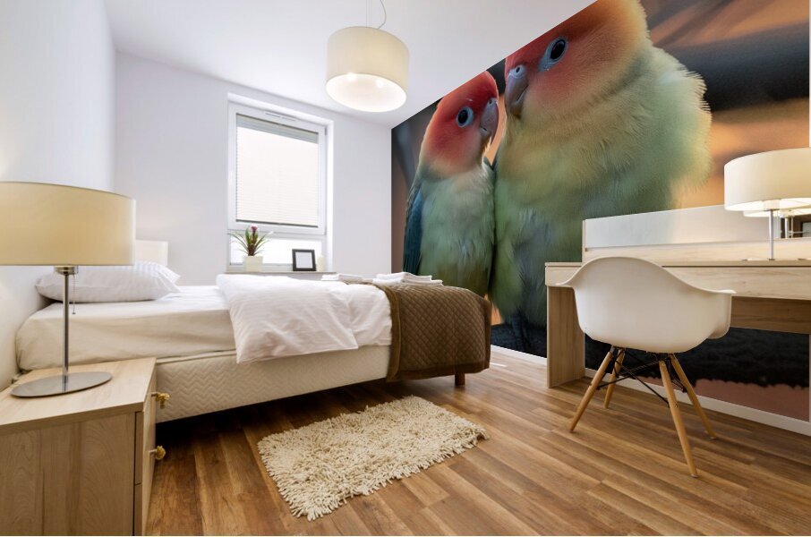 Tender Lovebird Mural print