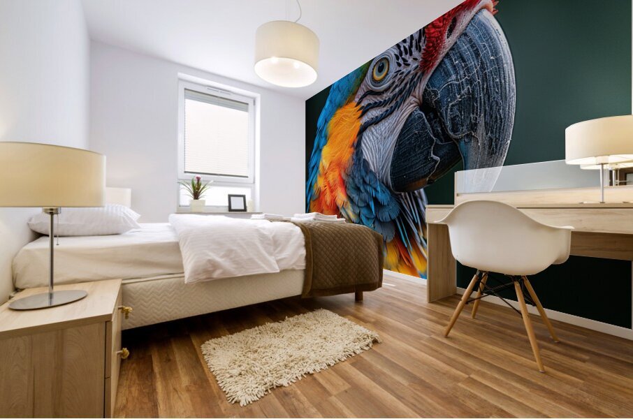 Fluffy Macaw Mural print