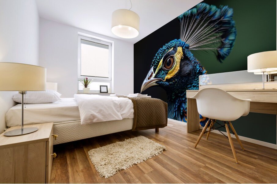 Bold Peacock Mural print