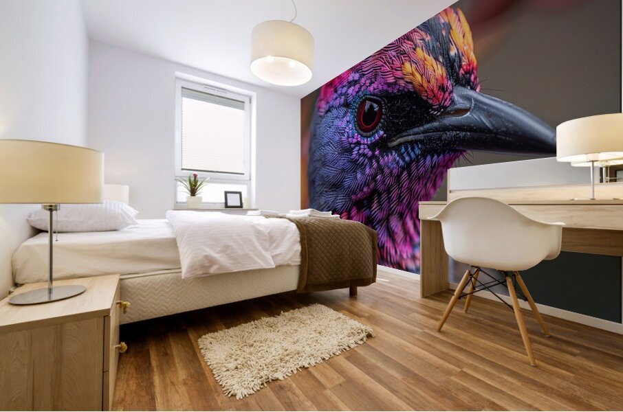 Vibrant Bird Mural print