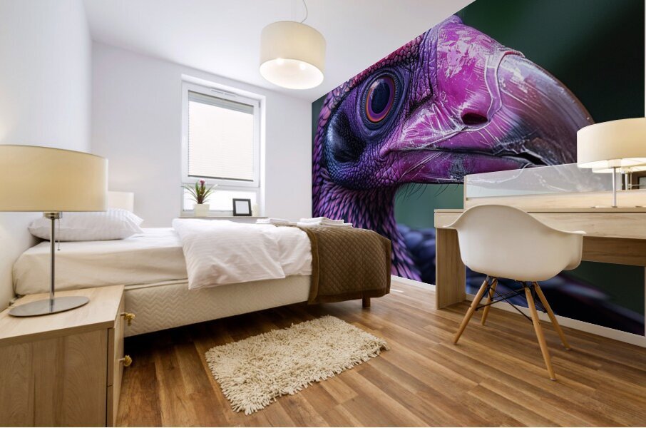 Purple Bird Beak Mural print