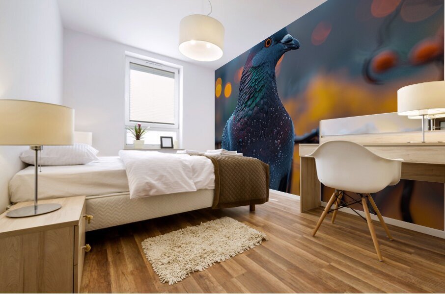 Lonely Pigeon Mural print