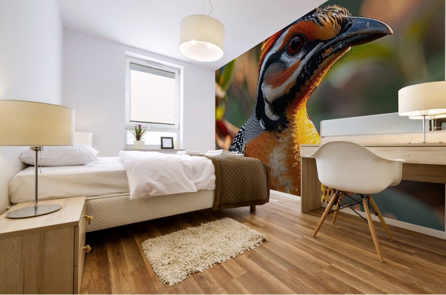 Cute Quail Bird Mural print