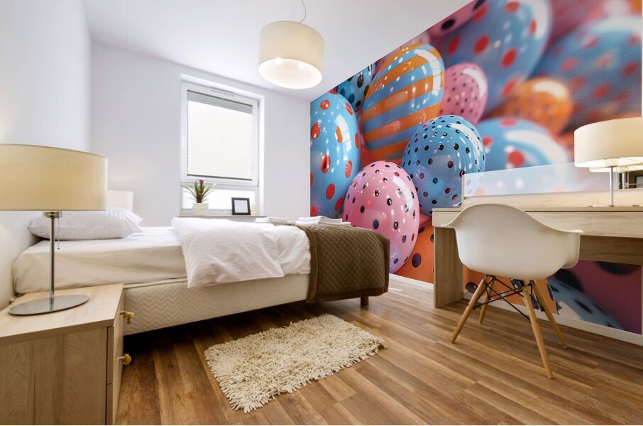 Vibrant Cool Abstract Mural print