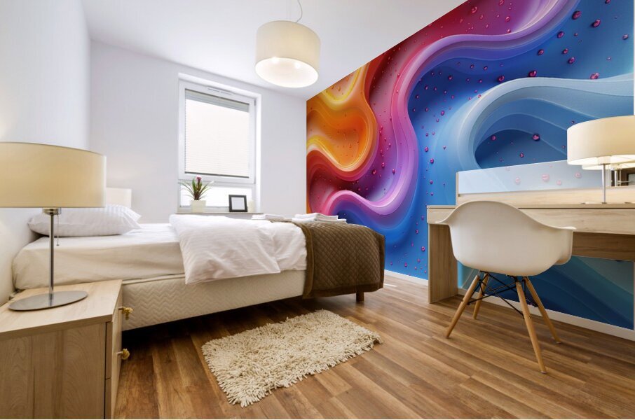 Abstract Symmetry Wave Mural print