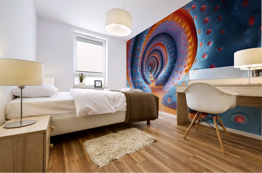 3D Abstract Symmetry Mural print