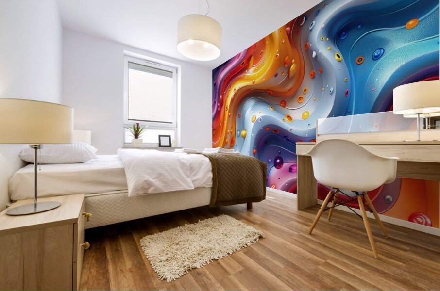 Radiant Abstract Colors Mural print