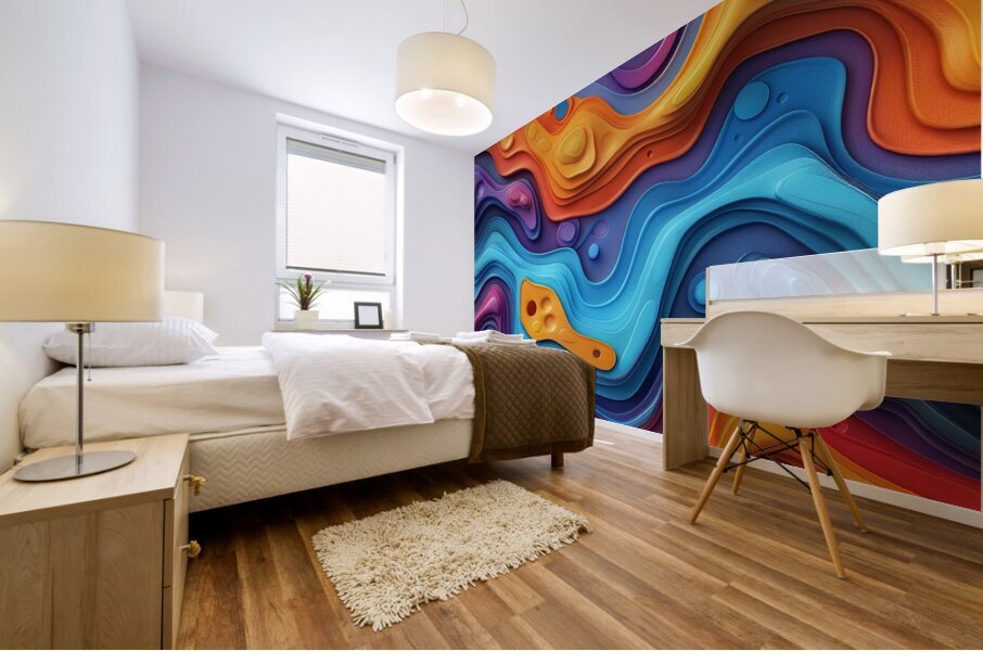 Evocative Abstract Symbolism Mural print