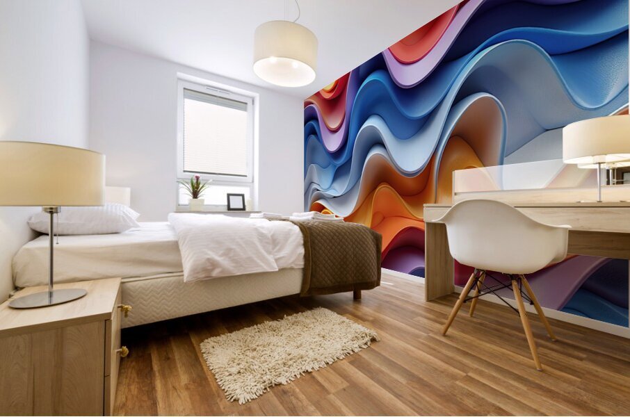 Rainbow Abstract Mural print